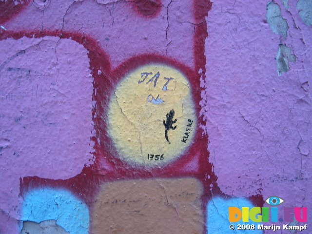 25251 Graffiti detai on Berlin wall